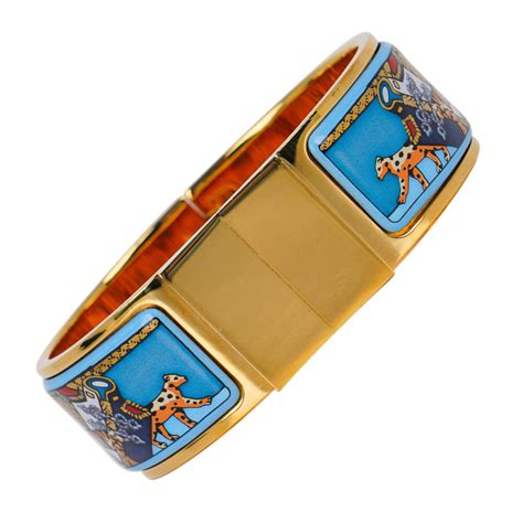 hermes lock bracelet|vintage hermes enamel bracelet.